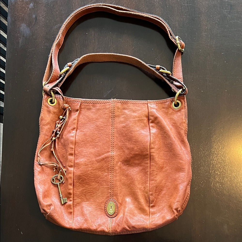 Fossil hobo bag leather slouch shoulder bag